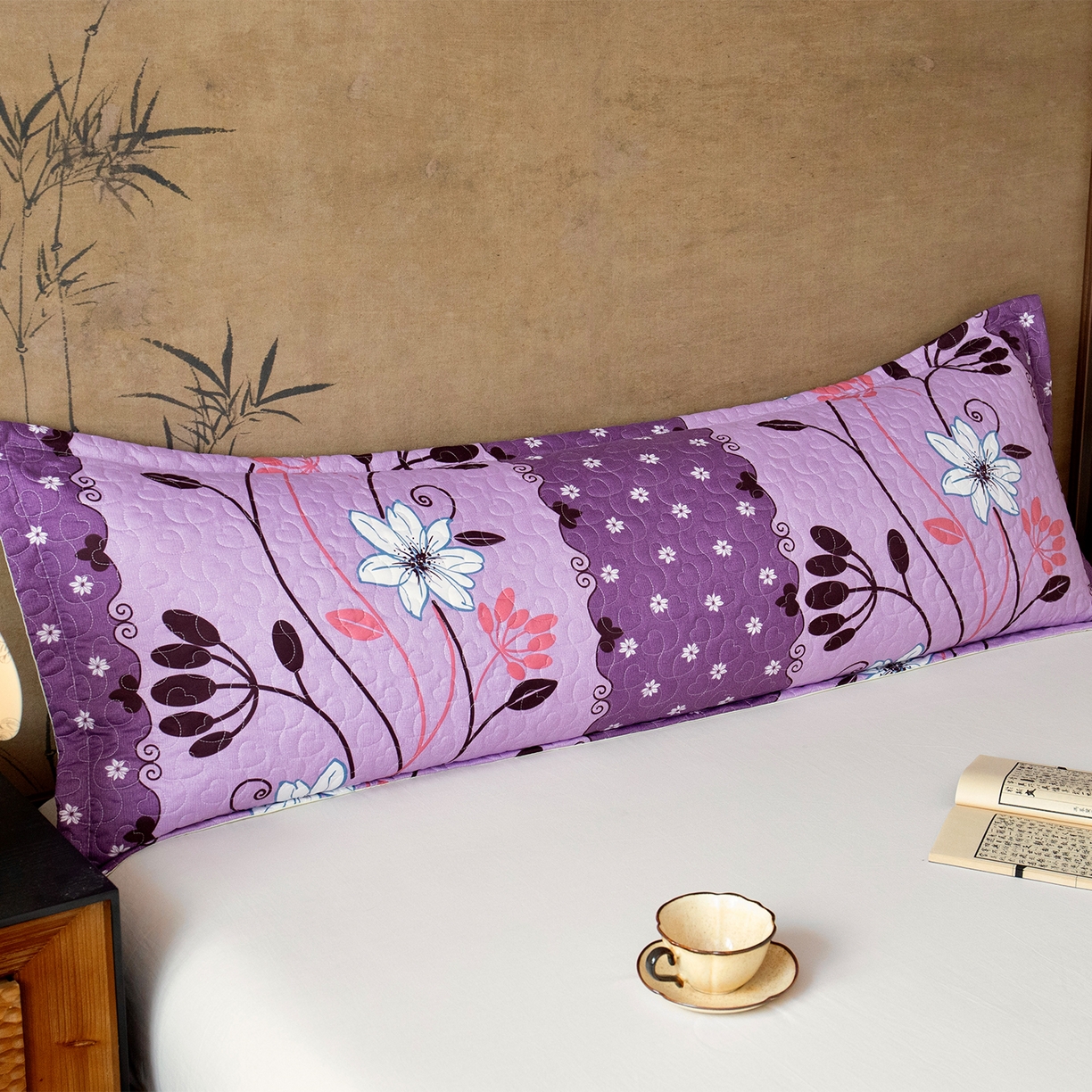 91家纺网 家纺一手货源 找家纺 乐居家纺 2025新款中国风双人长枕套枕芯 9号