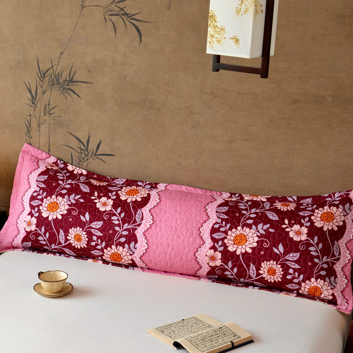 91家纺网 家纺一手货源 找家纺 乐居家纺 2025新款中国风双人长枕套枕芯 10号