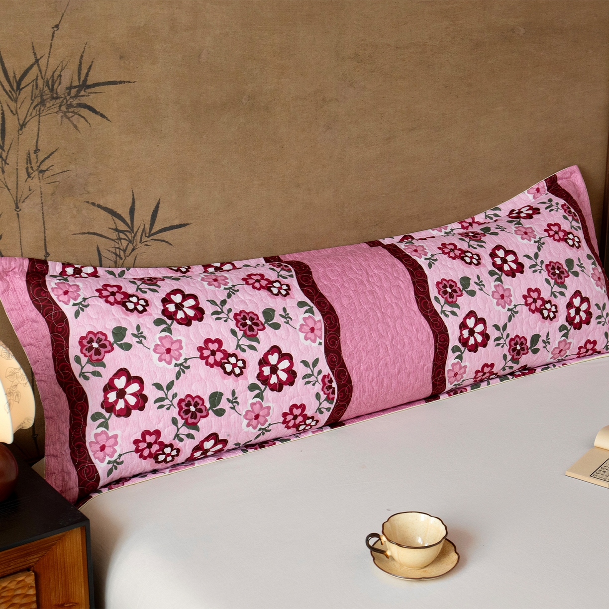 91家纺网 家纺一手货源 找家纺 乐居家纺 2025新款中国风双人长枕套枕芯 14号