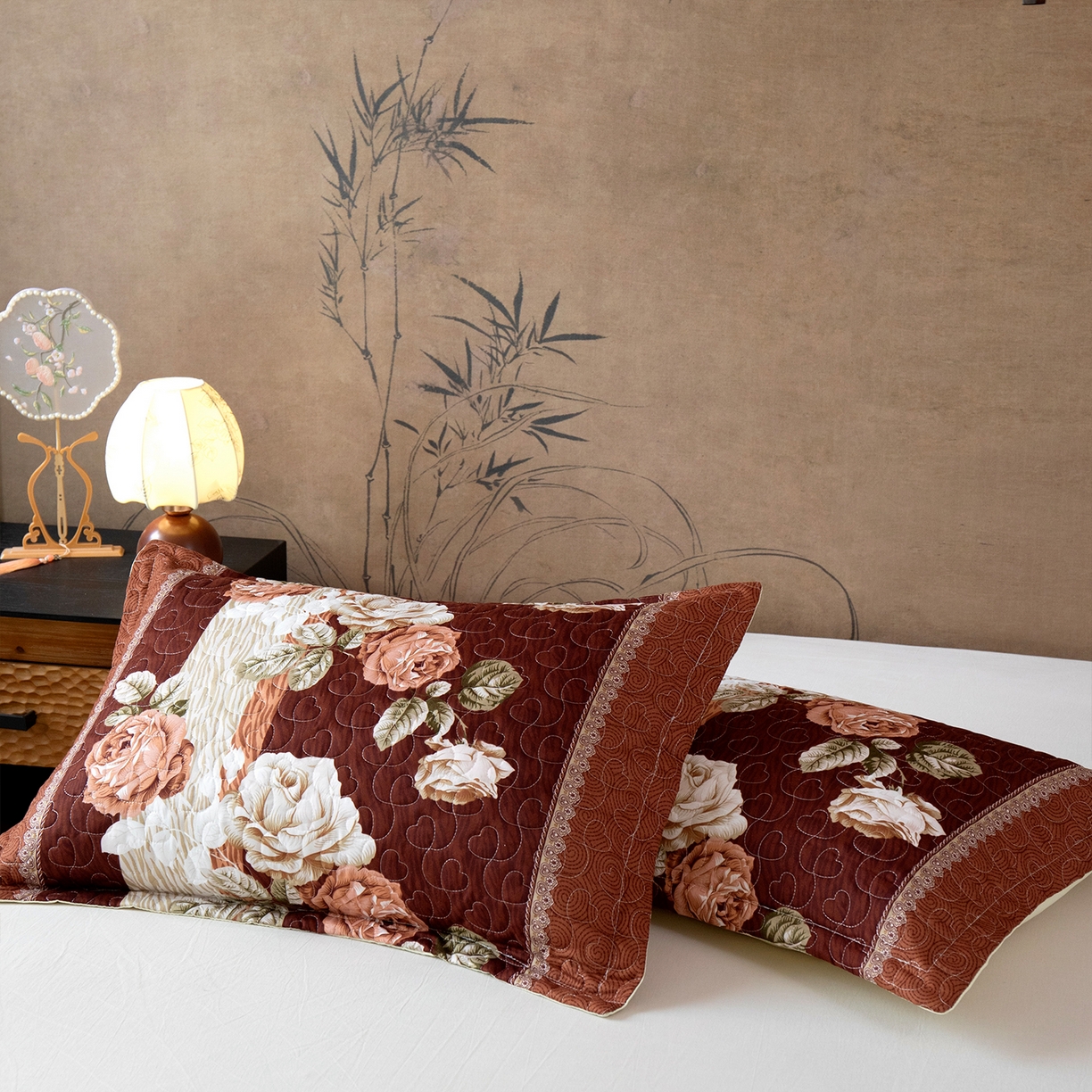 91家纺网 家纺一手货源 找家纺 乐居家纺 2025新款中国风常规单人枕套枕芯 3号