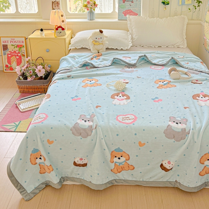 91家纺网 家纺一手货源 找家纺 （总）启发毛毯 2025新款高克重双面牛奶绒盖毯休闲毯毛毯