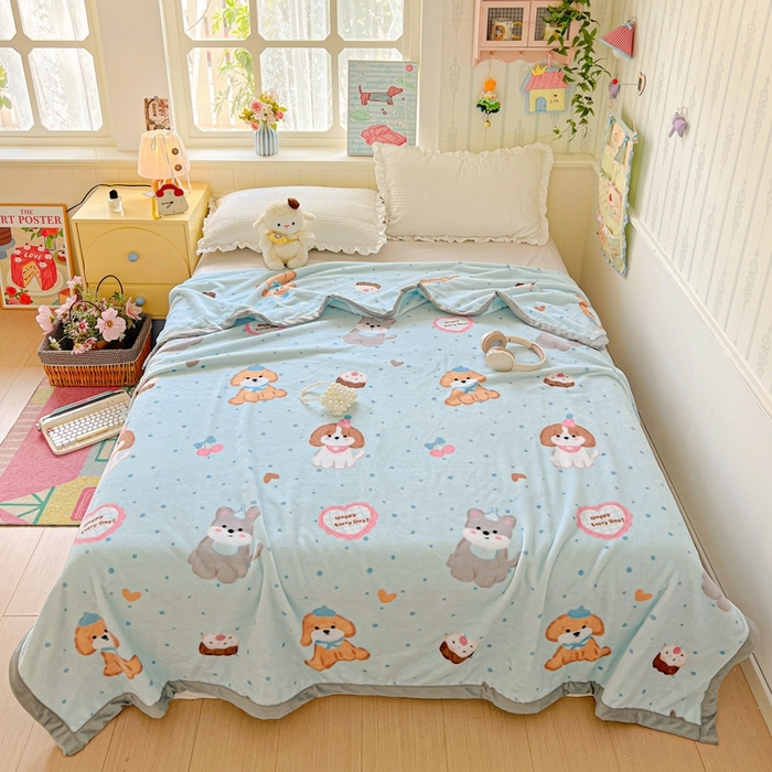 91家纺网 家纺一手货源 找家纺 （总）启发毛毯 2025新款高克重双面牛奶绒盖毯休闲毯毛毯