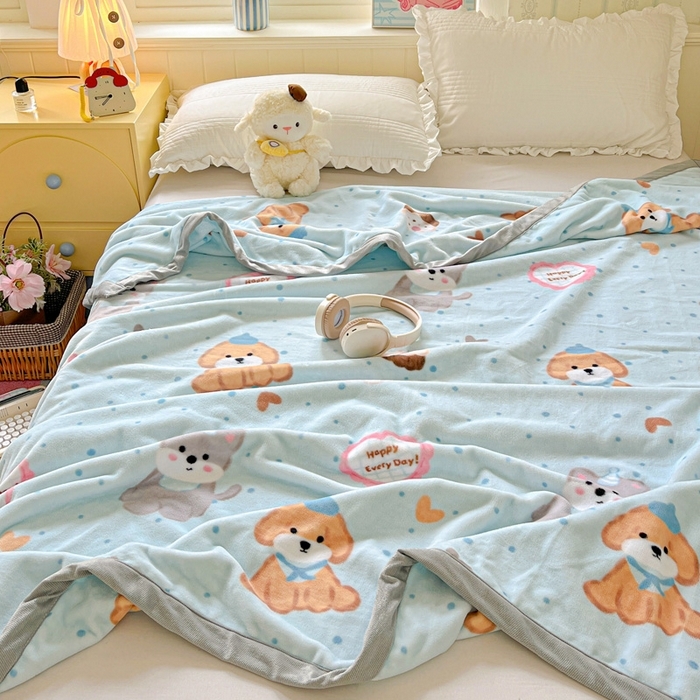 91家纺网 家纺一手货源 找家纺 （总）启发毛毯 2025新款高克重双面牛奶绒盖毯休闲毯毛毯