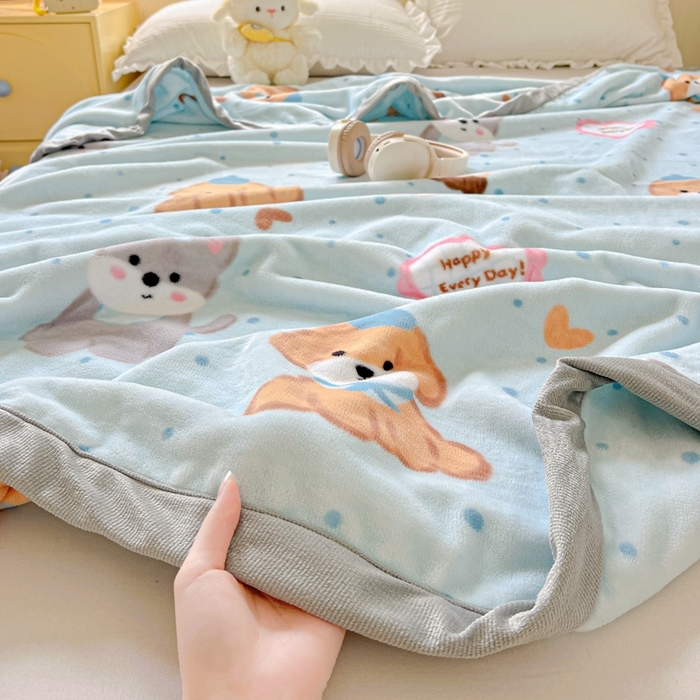 91家纺网 家纺一手货源 找家纺 （总）启发毛毯 2025新款高克重双面牛奶绒盖毯休闲毯毛毯