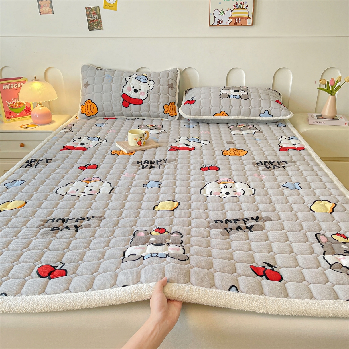 91家纺网 家纺一手货源 找家纺 （总）雯豆家纺 2025新款加厚床垫床褥子牛奶绒床褥床护垫学生宿舍垫子铺底