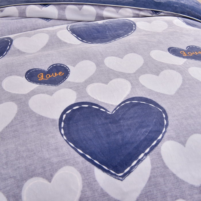 91家纺网 家纺一手货源 找家纺 绒宴2025新230克特厚款印花牛奶绒单被套法莱绒金貂被套单件 爱心派对