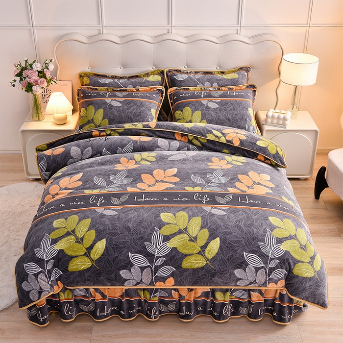 91家纺网 家纺一手货源 找家纺 绒宴2025新230克特厚款印花牛奶绒单被套法莱绒金貂被套单件 梦与千寻