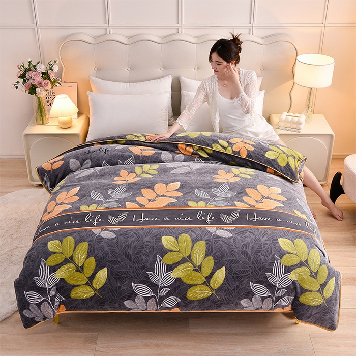 绒宴2025新230克特厚款印花牛奶绒单被套法莱绒金貂被套单件 梦与千寻