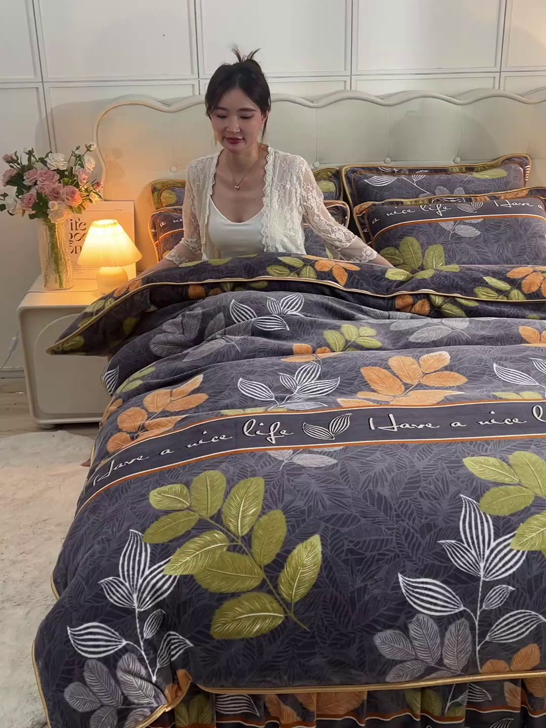 91家纺网 家纺一手货源 找家纺 绒宴2025新230克特厚款印花牛奶绒单被套法莱绒金貂被套单件 梦与千寻