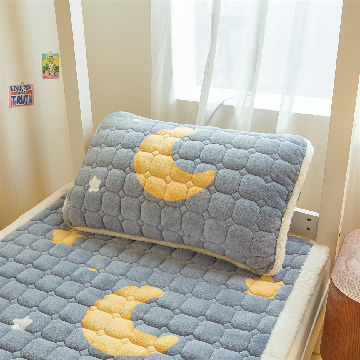 91家纺网 家纺一手货源 找家纺 （总）雯豆家纺 2025新款牛奶绒床垫床护垫学生床褥子宿舍印花床褥铺底