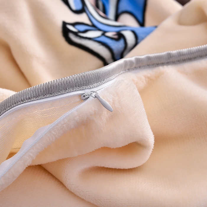 91家纺网 家纺一手货源 找家纺 绒宴2025新230克特厚款印花牛奶绒单被套法莱绒金貂被套单件 哪吒