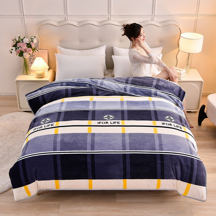 绒宴2025新230克特厚款印花牛奶绒单被套法莱绒金貂被套单件 时光旅行