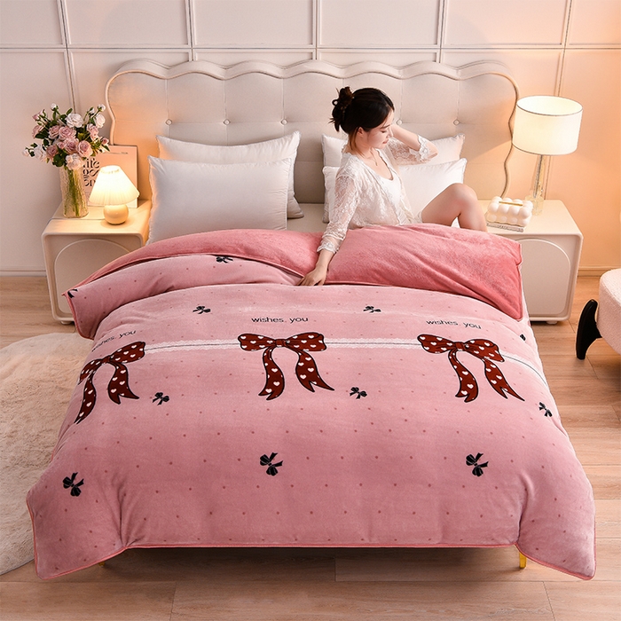 绒宴2025新230克特厚款印花牛奶绒单被套法莱绒金貂被套单件 星辰之恋