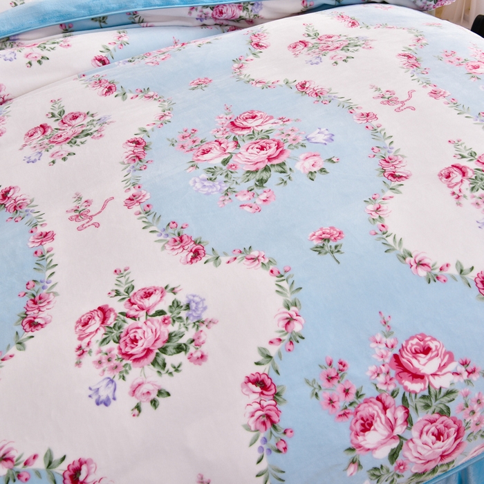 91家纺网 家纺一手货源 找家纺 绒宴2025新230克特厚款印花牛奶绒单被套法莱绒金貂被套单件 约定