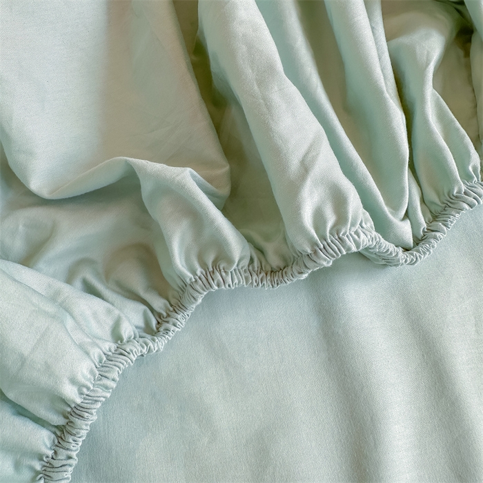 91家纺网 家纺一手货源 找家纺 灰鲸 2025新款全棉刺绣床笠-懒懒小憩学生床系列 懒懒小憩-绿