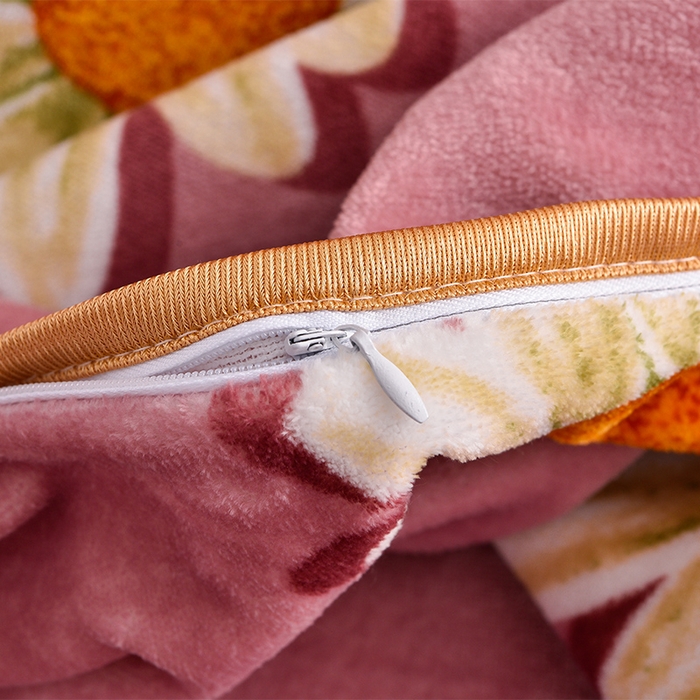 91家纺网 家纺一手货源 找家纺 绒宴2025新230克特厚款印花牛奶绒单被套法莱绒金貂被套单件 仲夏