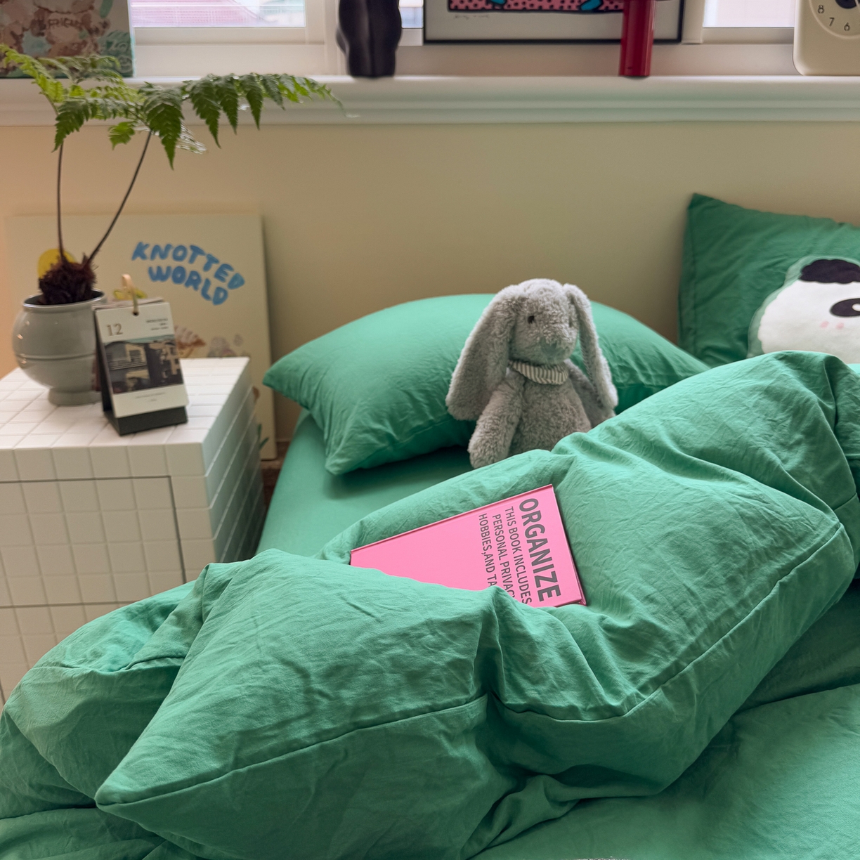 91家纺网 家纺一手货源 找家纺 （总）水墨江南 2025新款亲肤磨毛水洗棉纯色四件套