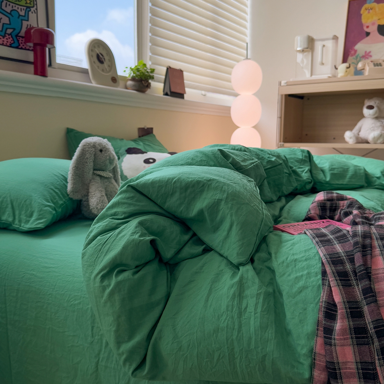 91家纺网 家纺一手货源 找家纺 （总）水墨江南 2025新款亲肤磨毛水洗棉纯色四件套