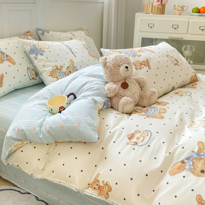 91家纺网 家纺一手货源 找家纺 （总）红日子纺织品 2025新款12868全棉印花系列四件套