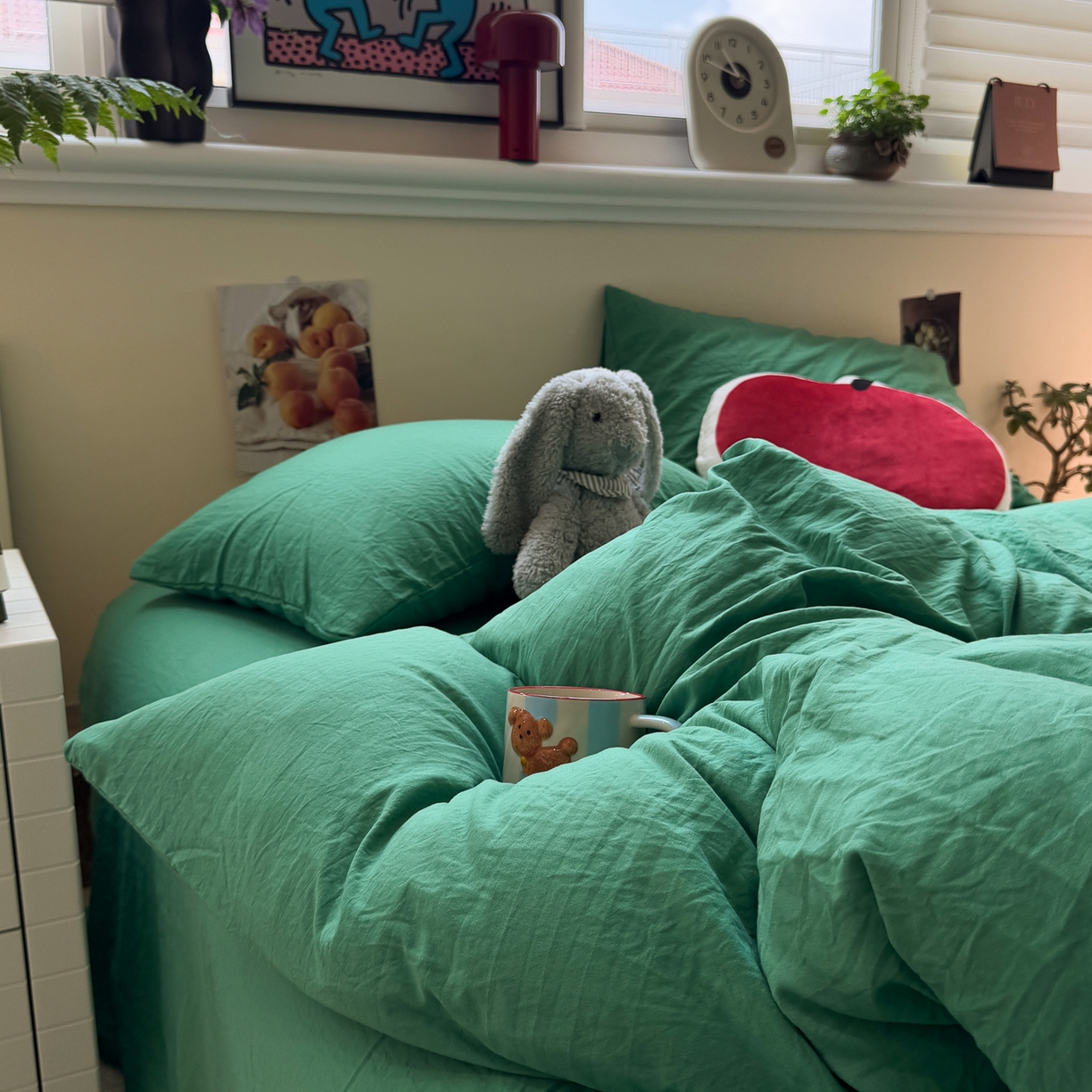 91家纺网 家纺一手货源 找家纺 （总）水墨江南 2025新款亲肤磨毛水洗棉纯色四件套