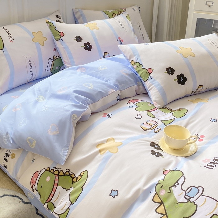 91家纺网 家纺一手货源 找家纺 红日子纺织品 2025新款12868全棉印花系列四件套 巴比龙