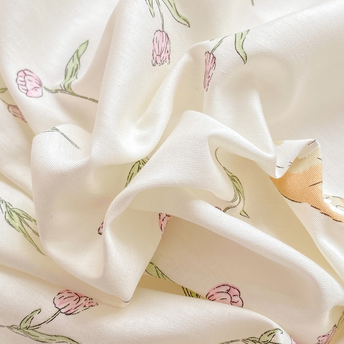 91家纺网 家纺一手货源 找家纺 红日子纺织品 2025新款12868全棉印花系列四件套 花语萌兔