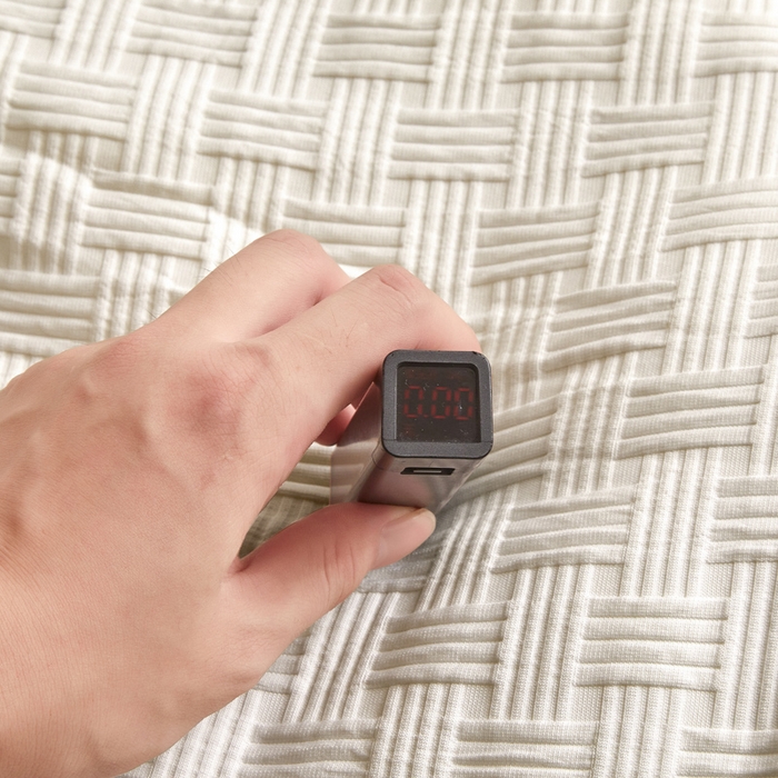 91家纺网 家纺一手货源 找家纺 米米儿家纺 2025新款A类华夫格针织提花大豆冬被被子被芯 拼色-灰白色