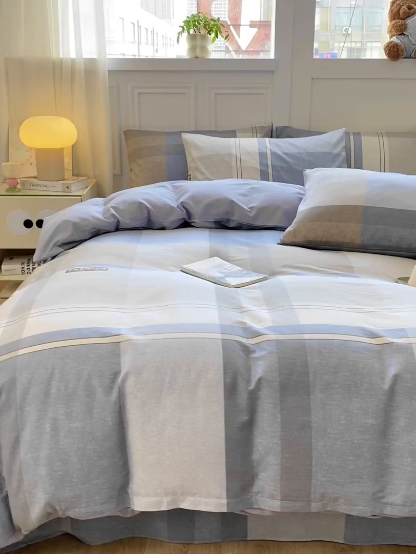 91家纺网 家纺一手货源 找家纺 红日子纺织品 2025新款12868全棉印花系列四件套 韶华