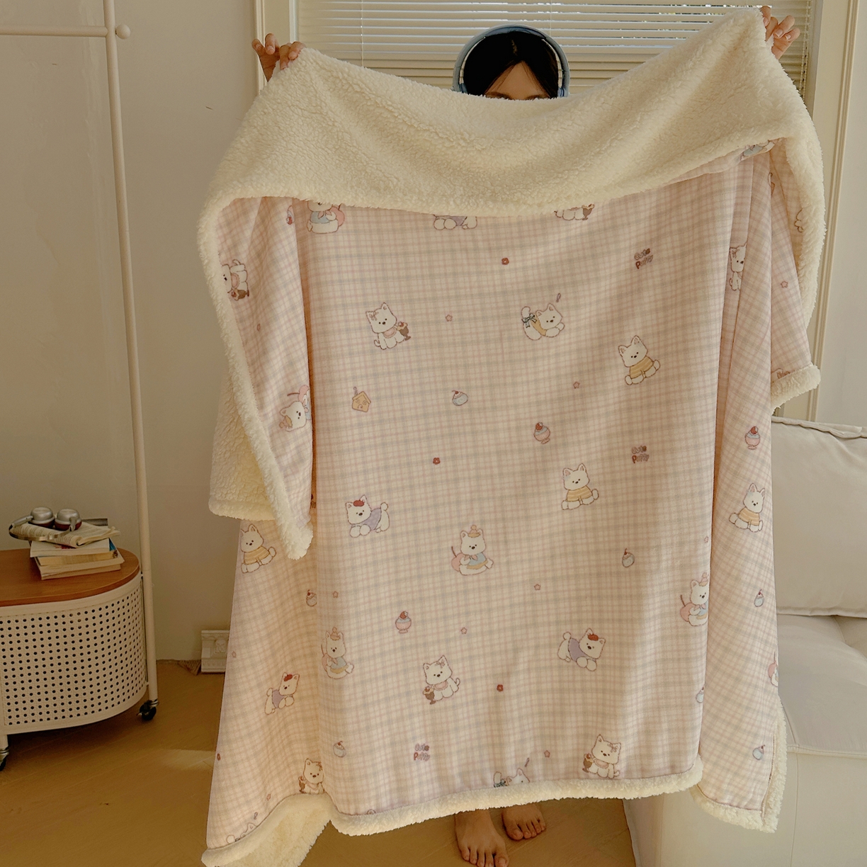 91家纺网 家纺一手货源 找家纺 （总）萝莉家纺 2025新款小清新多功能牛奶绒羊羔绒毛毯毯子午睡毯