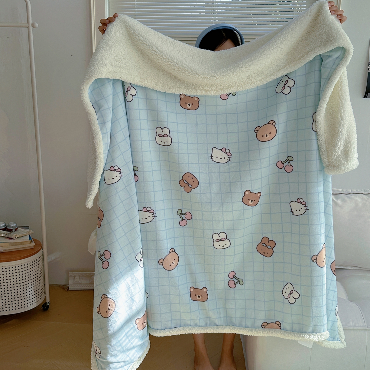 91家纺网 家纺一手货源 找家纺 （总）萝莉家纺 2025新款小清新多功能牛奶绒羊羔绒毛毯毯子午睡毯