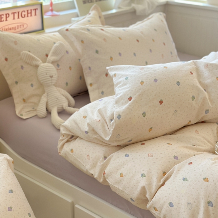 91家纺网 家纺一手货源 找家纺 （总）萝莉家纺 2025新款全棉小清新高品质数码印花磨毛四件套