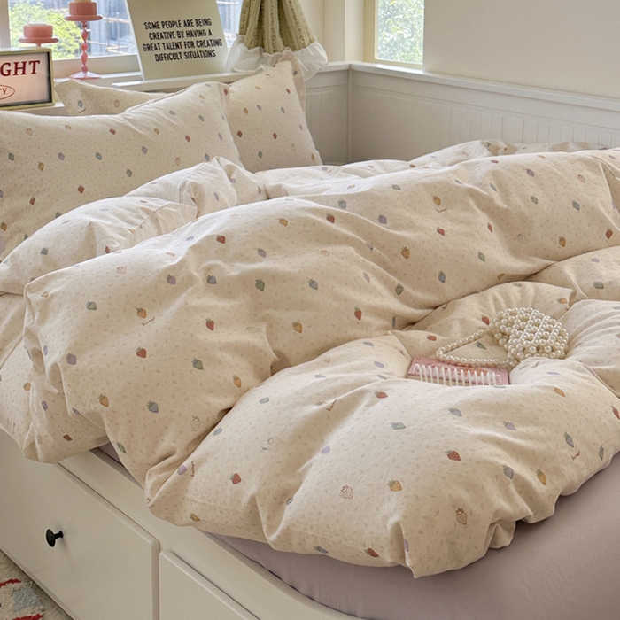 91家纺网 家纺一手货源 找家纺 （总）萝莉家纺 2025新款全棉小清新高品质数码印花磨毛四件套