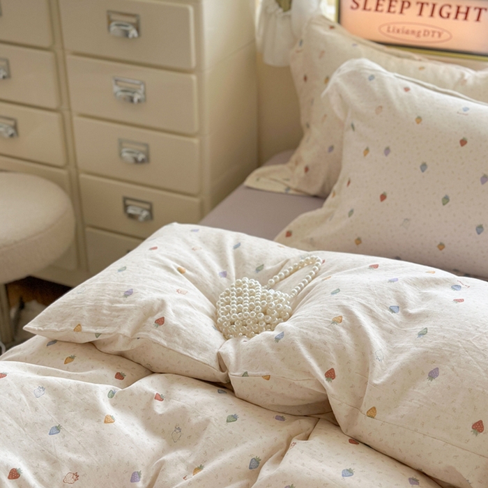 91家纺网 家纺一手货源 找家纺 （总）萝莉家纺 2025新款全棉小清新高品质数码印花磨毛四件套