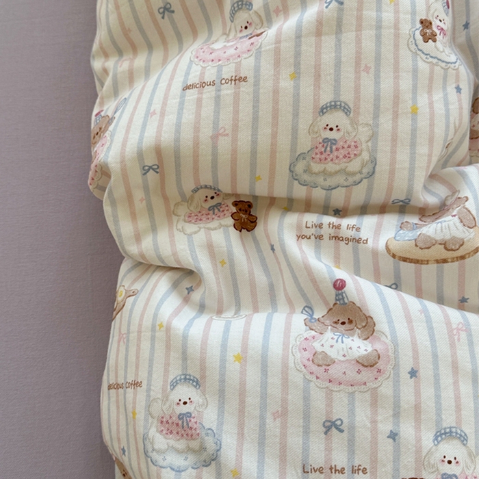 萝莉家纺 2025新款全棉小清新高品质数码印花磨毛四件套 美味蛋糕