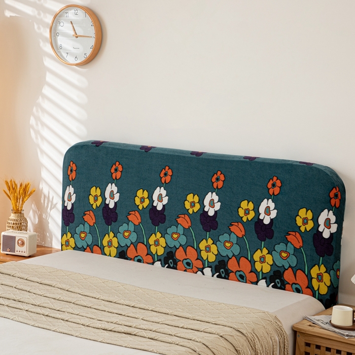 91家纺网 家纺一手货源 找家纺 沐沐家纺 2026新款毛绒印花床头罩 春暖花开