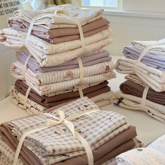 萝莉家纺 2025新款全棉小清新高品质数码印花磨毛四件套 组合