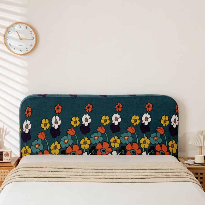 91家纺网 家纺一手货源 找家纺 沐沐家纺 2026新款毛绒印花床头罩 春暖花开