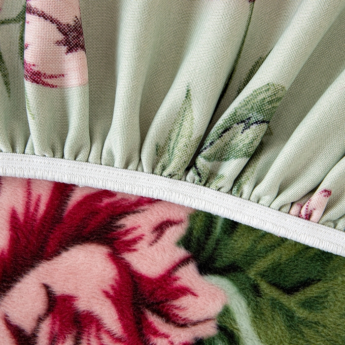 91家纺网 家纺一手货源 找家纺 沐沐家纺 2026新款毛绒印花床头罩 花儿绽放