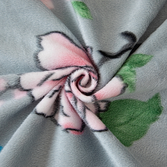 91家纺网 家纺一手货源 找家纺 沐沐家纺 2026新款毛绒印花床头罩 花盛开