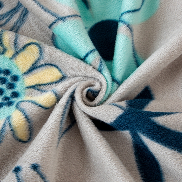 91家纺网 家纺一手货源 找家纺 沐沐家纺 2026新款毛绒印花床头罩 花叶寄情