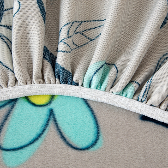 91家纺网 家纺一手货源 找家纺 沐沐家纺 2026新款毛绒印花床头罩 花叶寄情