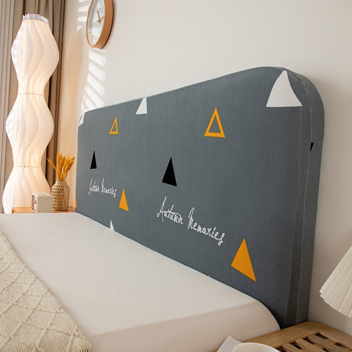 91家纺网 家纺一手货源 找家纺 沐沐家纺 2026新款毛绒印花床头罩 简雅