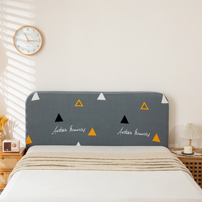 91家纺网 家纺一手货源 找家纺 沐沐家纺 2026新款毛绒印花床头罩 简雅