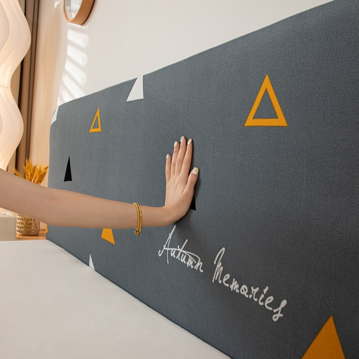 91家纺网 家纺一手货源 找家纺 沐沐家纺 2026新款毛绒印花床头罩 简雅