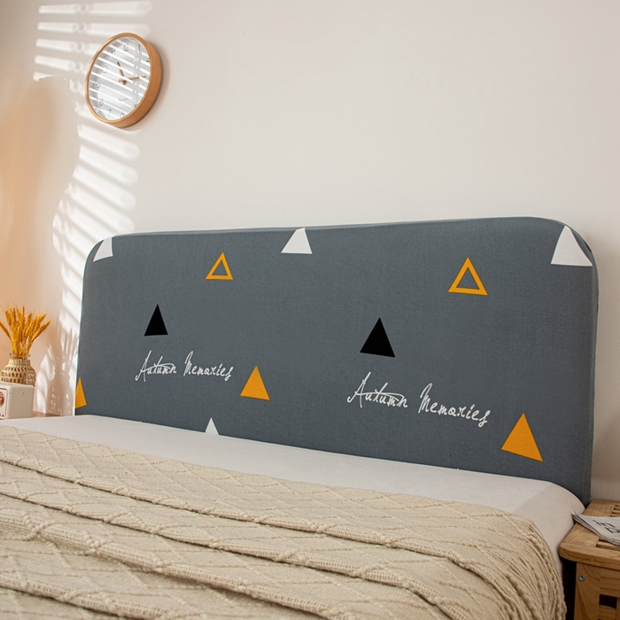 91家纺网 家纺一手货源 找家纺 沐沐家纺 2026新款毛绒印花床头罩 简雅