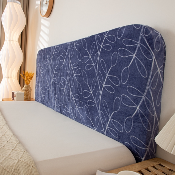 91家纺网 家纺一手货源 找家纺 沐沐家纺 2026新款毛绒印花床头罩 枝繁叶茂