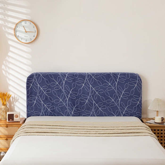 91家纺网 家纺一手货源 找家纺 沐沐家纺 2026新款毛绒印花床头罩 枝繁叶茂