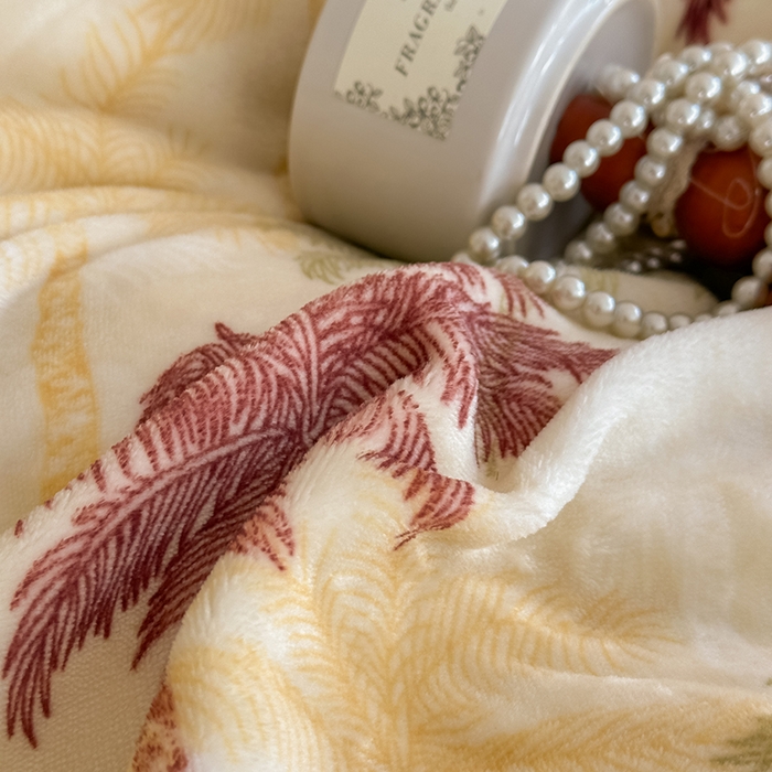 91家纺网 家纺一手货源 找家纺 亿品2025新款直播爆款韩版赫本风高克重牛奶绒四件套床裙款 8.5斤（有买家秀加v） 椰树林