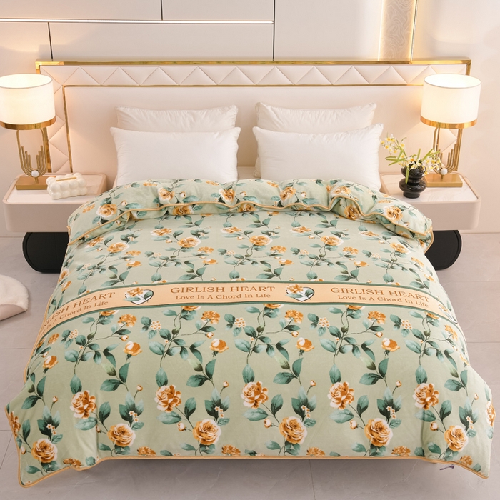 91家纺网 家纺一手货源 找家纺 （总）芯诗曼 2025直播高克重牛奶绒四件套法莱绒金貂貂狐保暖单被套