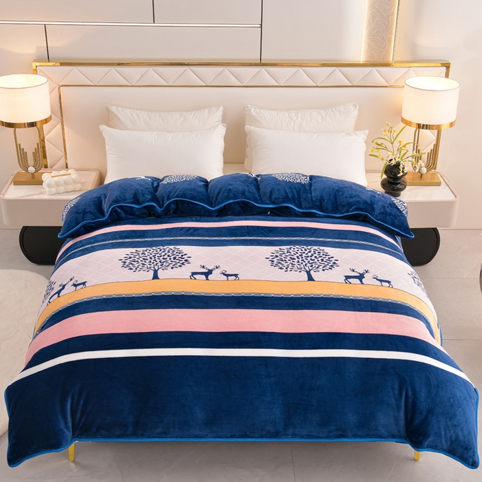 91家纺网 家纺一手货源 找家纺 （总）芯诗曼 2025直播高克重牛奶绒四件套法莱绒金貂貂狐保暖单被套